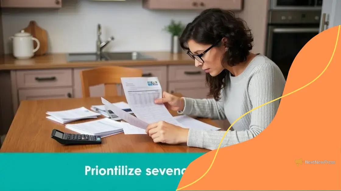Prioritizing essential expenses