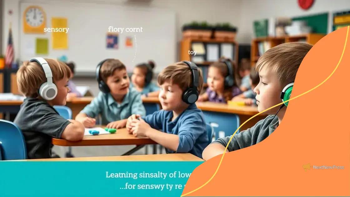 Strategies for educators to support sensory needs
