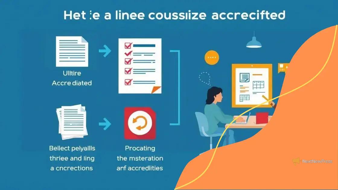 Steps to get your online course accredited