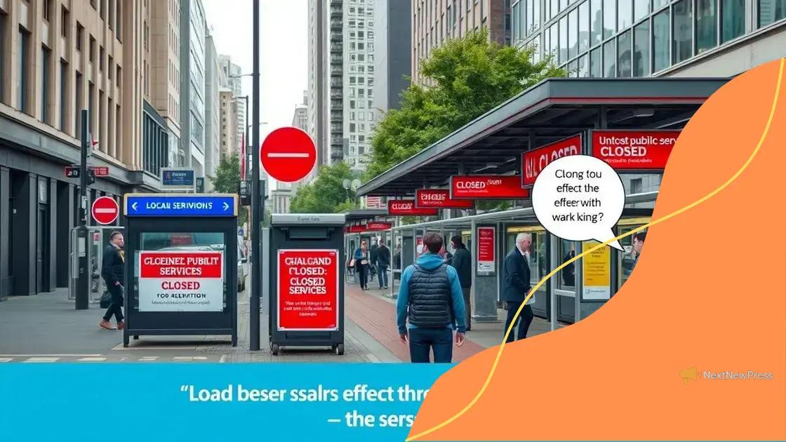 Impact of the strike on public services